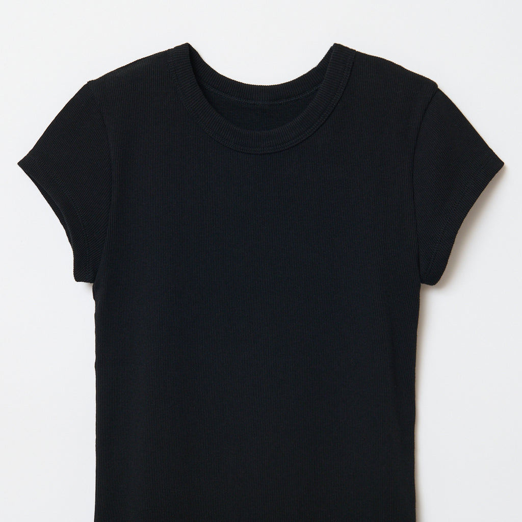 RIB TEE / BLACK