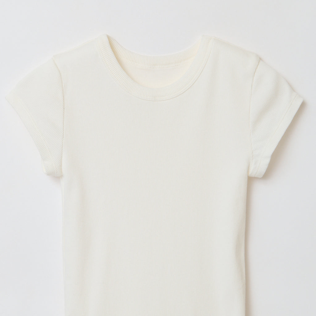 RIB TEE / WHITE