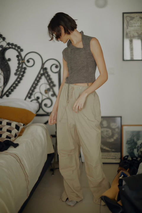 PARACHUTE PANTS / GREIGE – THE SHISHIKUI